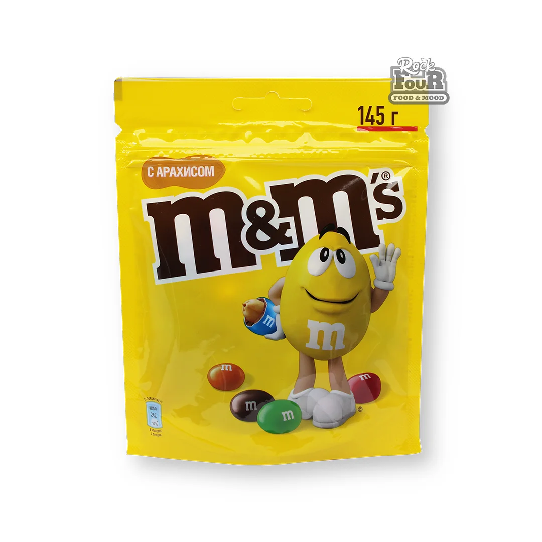Драже «M&M's» с арахисом и молочным шоколадом 145г